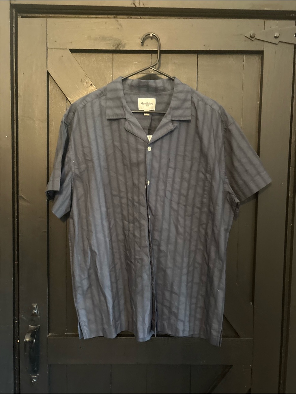 Goodfellow & Co Navy Short-Sleeve Button-Down Shirt